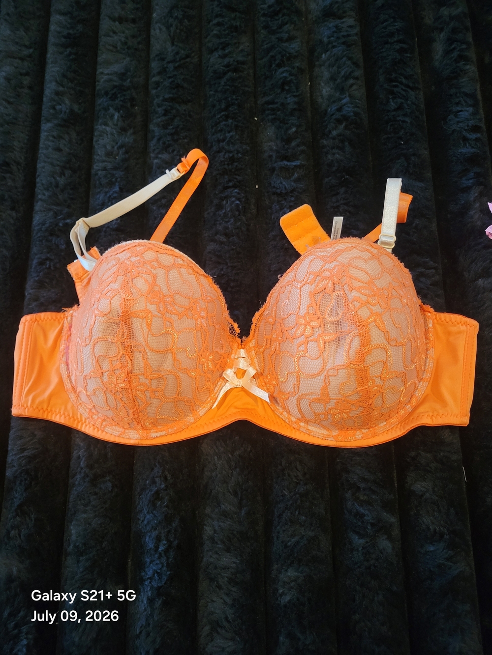 Orange Lace Underwire Bra - Women Intimates
